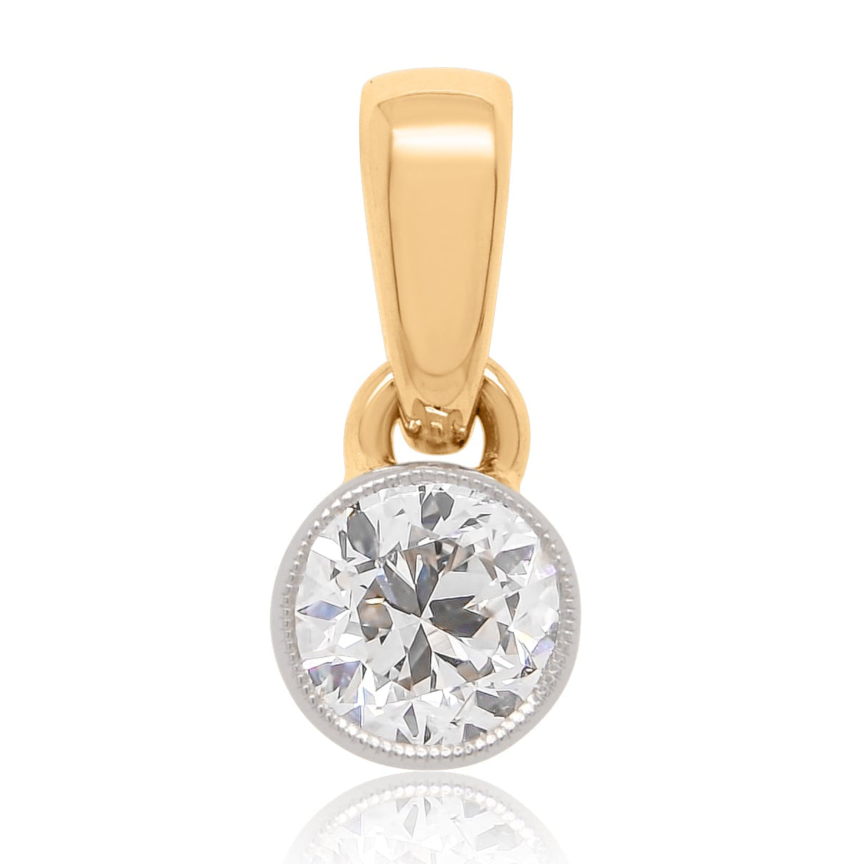 0.48 ct transitional cut diamond pendant