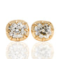 1.88 ct old mine cut diamond studs