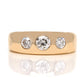 Vintage 0.38 ct old European cut diamond band ring