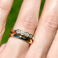 0.52 ct peruzzi cut diamond five stone band ring