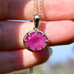 5.45 ct oval ruby pendant