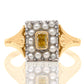 Antique Victorian citrine and seed pearl ring