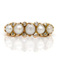Antique natural pearl and diamond band ring