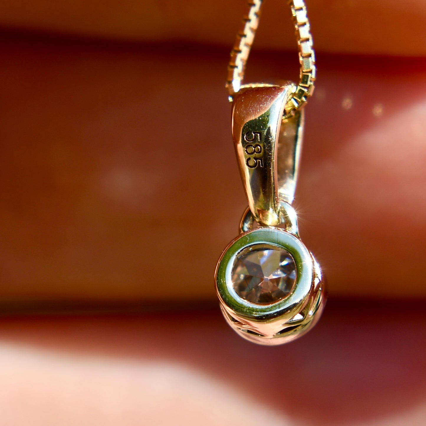 0.42 ct old European cut diamond pendant