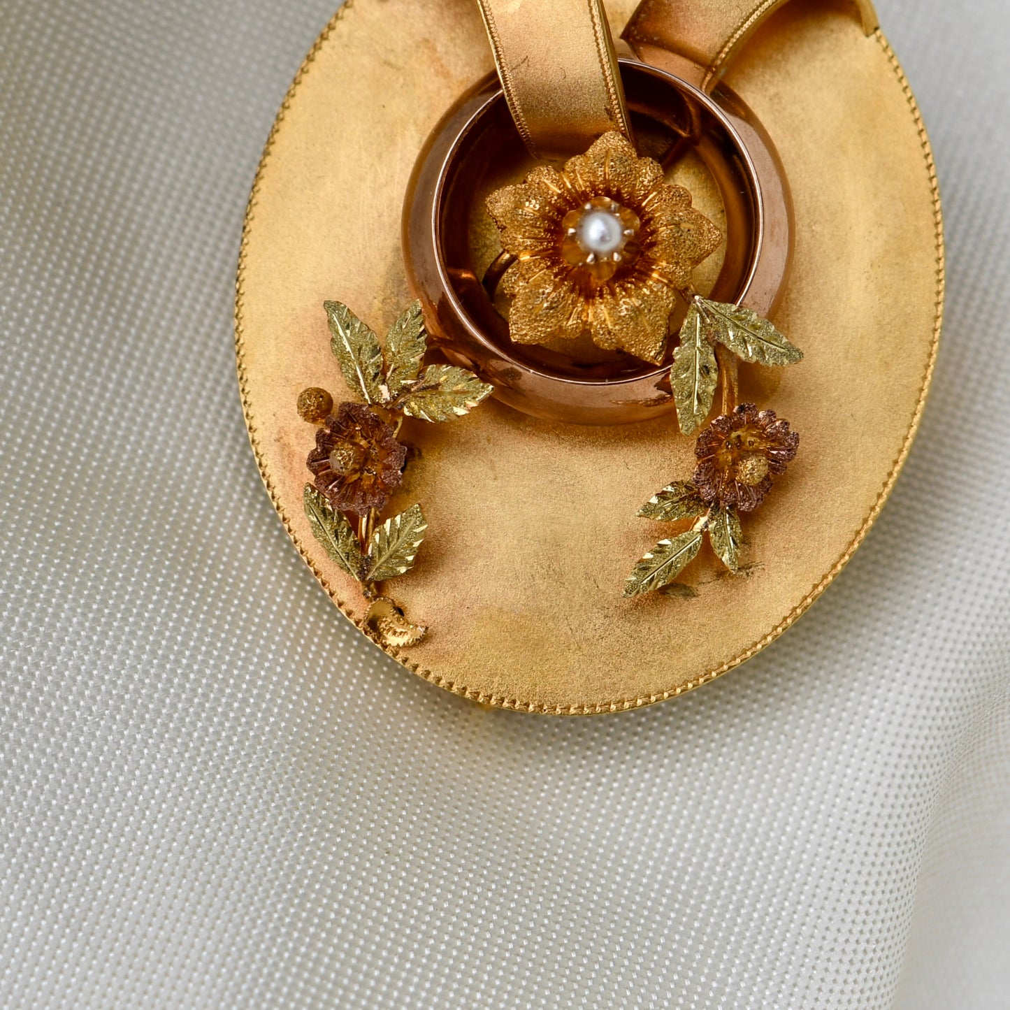 Antique floral brooch/ pendant, Germany circa 1870