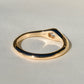 0.22 ct oval old mine cut diamond solitaire band ring