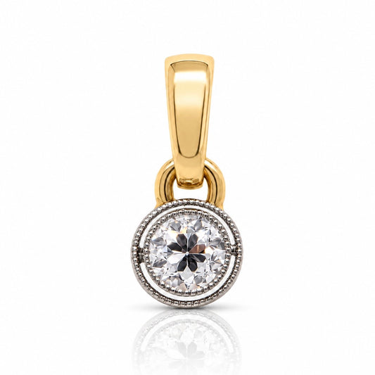0.20 ct old European cut diamond pendant