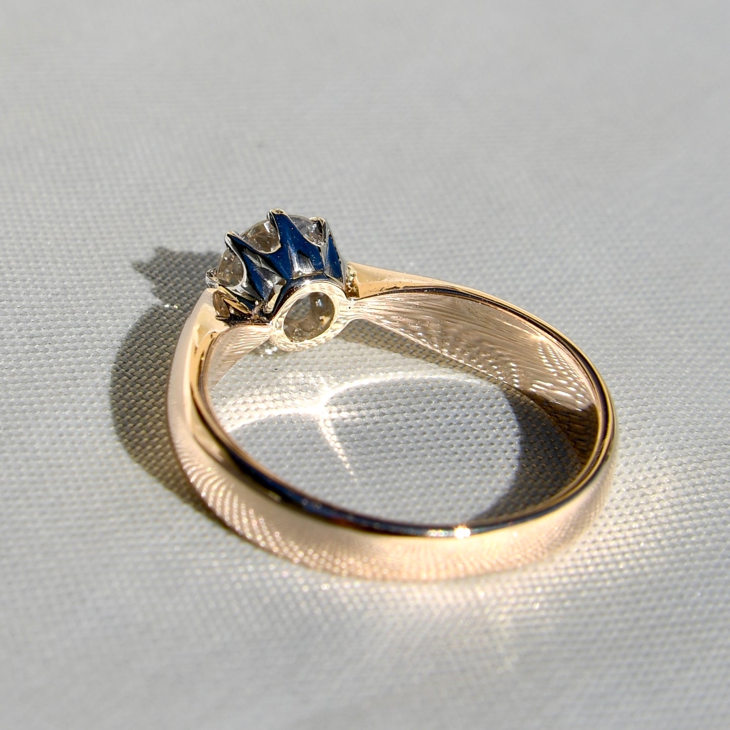 Antique 0.60 ct old European cut diamond solitaire engagement ring