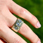 Vintage 1.22 ct elongated old mine and old European cut diamond band ring
