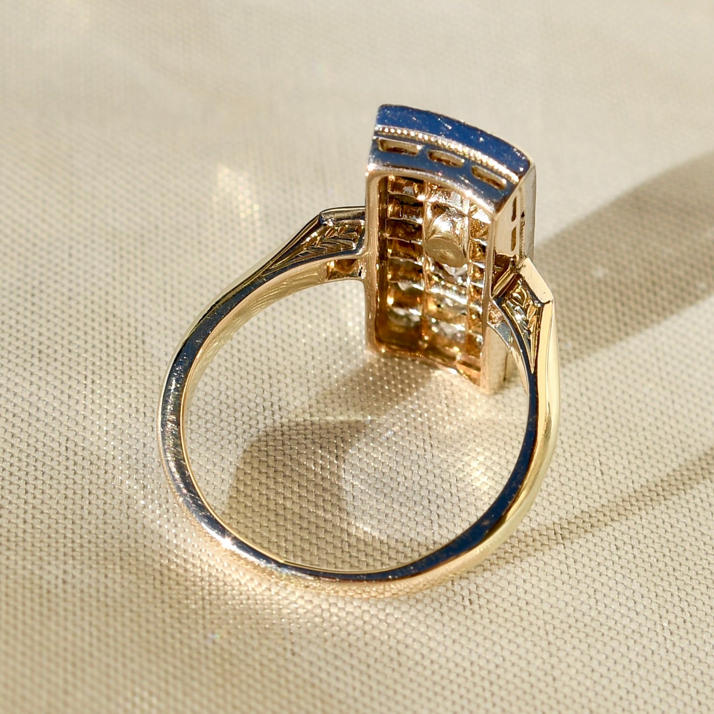 Antique 0.88 ct old European cut diamond cluster ring