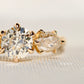 0.89ct old European and old pear cut diamond ring