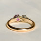 Burmese ruby and brilliant cut diamond Toi et Moi ring