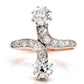 Antique 1.30ct old European cut diamond Toi et Moi ring