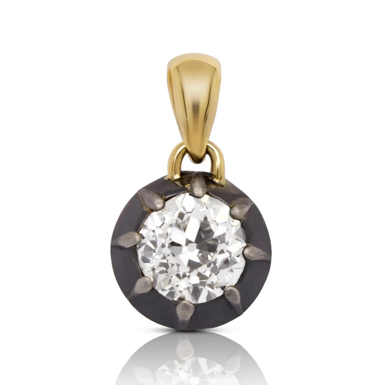 Installment 3/6 - 0.86ct old European cut diamond pendant