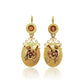 Antique floral earrings, Germany circa 1870