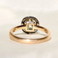 2.01 ct old mine cut diamond solitaire ring