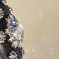 Antique rose cut diamond and bristol glass ring, 18th century