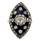 Antique rose cut diamond and bristol glass ring, 18th century