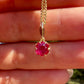 0.93 ct ruby tulip pendant