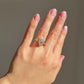 3.12 ct heart rose cut diamond solitaire ring