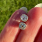 0.76 ct old mine cut diamond studs