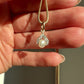 Natural saltwater pearl and diamond tulip pendant