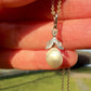 Natural Saltwater pearl and rose cut diamond pendant
