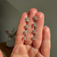 0.20 ct old European and rose cut diamond ghost stud earrings