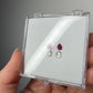 4. 20/100 for the Bespoke pair of 0.63 ct rose cut diamond and 0.70 ct Mozambique ruby earrings in platinum and 18k yellow gold