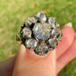 Antique 0.74 ct rose cut diamond cluster ring