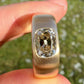 20/ 100 - Bespoke 1.67 ct old mine cut diamond band ring in 18k yellow gold