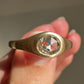 0.50 ct rose cut diamond solitaire band ring