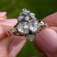 Installment 1/9 - Antique Georgian rose cut diamond double heart ring, 18th century