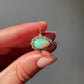 Opal pear and 0.32ct old mine cut diamond ring