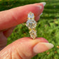 0.89ct old European and old pear cut diamond ring