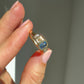 0.61 ct Ceylon sapphire and baguette cut diamond five stone ring