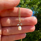 Natural saltwater baroque pearl and rose cut diamond pendant