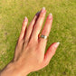 1.67 ct elongated old mine cut diamond band ring