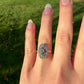 Antique 0.77 ct old European cut diamond navette ring