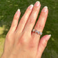 1.30 ct rose cut diamond four stone band ring