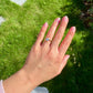 Antique 0.50 ct old mine cut diamond tourbillon ring