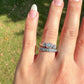 Antique 0.36 ct half hoop diamond band ring