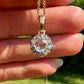 0.80 ct rose cut diamond cluster pendant