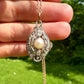 Art déco 0.48 ct peruzzi, rose cut diamond and pearl pendant