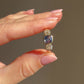 0.75 ct Ceylon sapphire and old mine cut diamond three stone ring