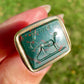 Antique bloodstone Fides greyhound fob