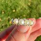 Antique natural pearl and diamond band ring