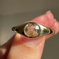 0.33 ct old mine cut diamond solitaire band ring