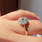 Installment 2/4 for J.- Antique 1.32ct old mine cut diamond cluster ring