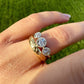 Installment 2/6 - 0.86ct old European cut diamond three stone ring